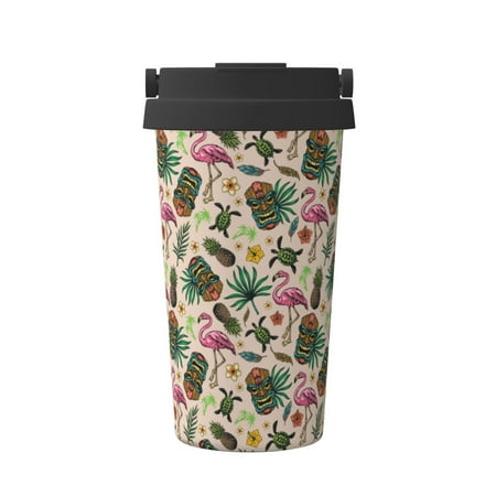 

Junzan Tropical Mask Flamingo for Stainless Steel Vacuum Insulated Tumbler - Reusable Insulated Cold Brew Iced Coffee Cup Thermos -Gifts for Women Men Him Her
