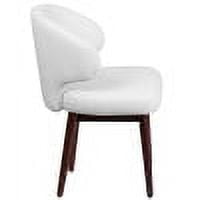 Flash Furniture - Comfort Back Series  Contemporary Leather/Faux Leather Side Chair - Upholstered - White LeatherSoft