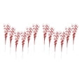 thumbnail image 4 of Bearachild 6 piezas de plástico falso brillo bayas tallo duradero para arreglos llamativos rojo rojo 2Conjunto, 4 of 6