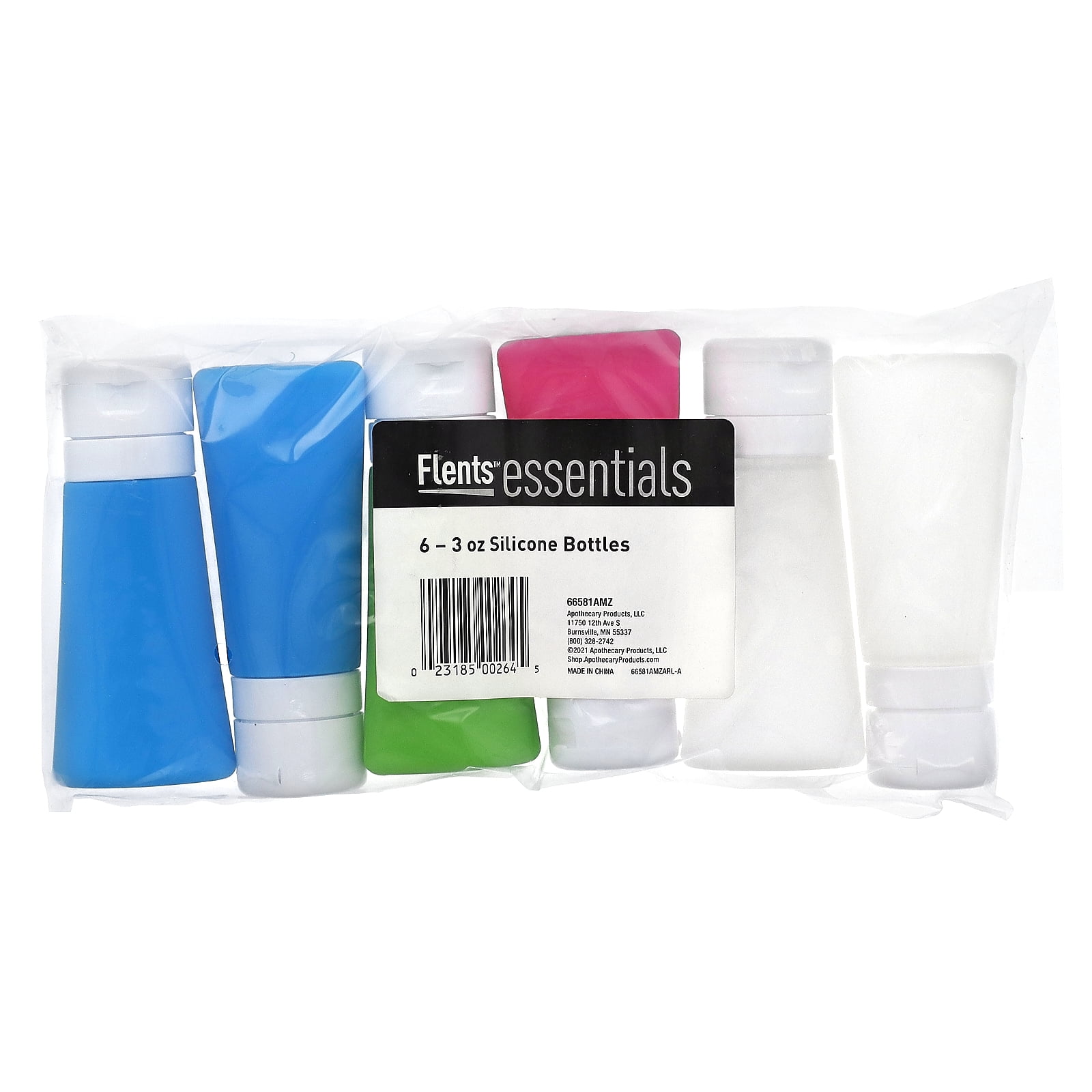 Flents Essentials, 6 Silicone Bottles, 3 oz Each
