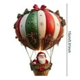 thumbnail image 5 of Shoreew Hot Air Balloon Christmas Ornament 2D Flat Acrylic Santa Claus on A Hot Air Balloon Xmas Tree Hanging Ornament for Tree Window Wall Decor, 5 of 7