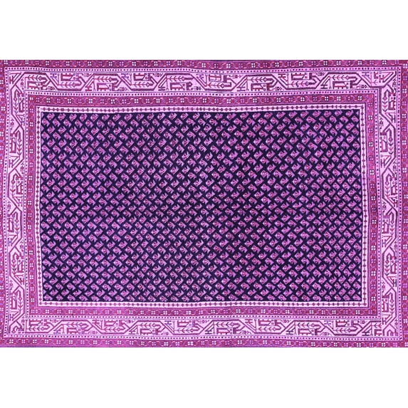 Ahgly Company Indoor Rectangle Persian Purple Traditional Area Rugs, 5' x 7'