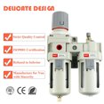 thumbnail image 6 of RIH Pneumatics 1/2" NPT Compressed Air Filter Regulator Lubricator Combo Water/Oil Trap Separator, 6 of 7