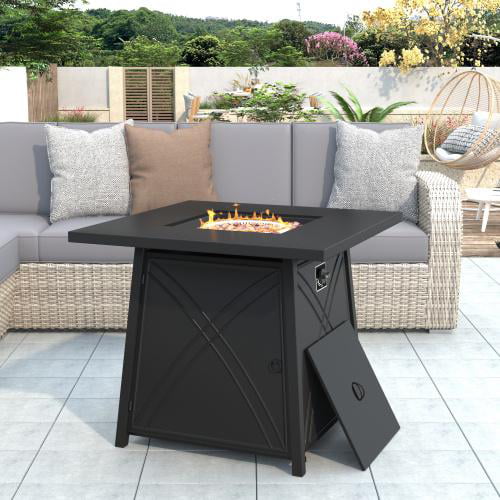Propane Gas Fire Table, Red Ember Fire Pit Cover