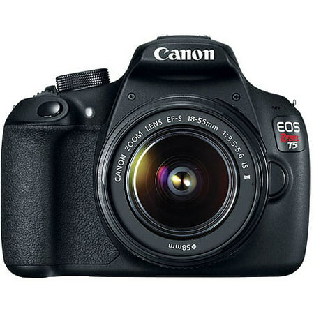 Canon Black EOS Rebel T5 Digital SLR Camera with 18 Megapixels and 18-55mm Zoom Lens Included