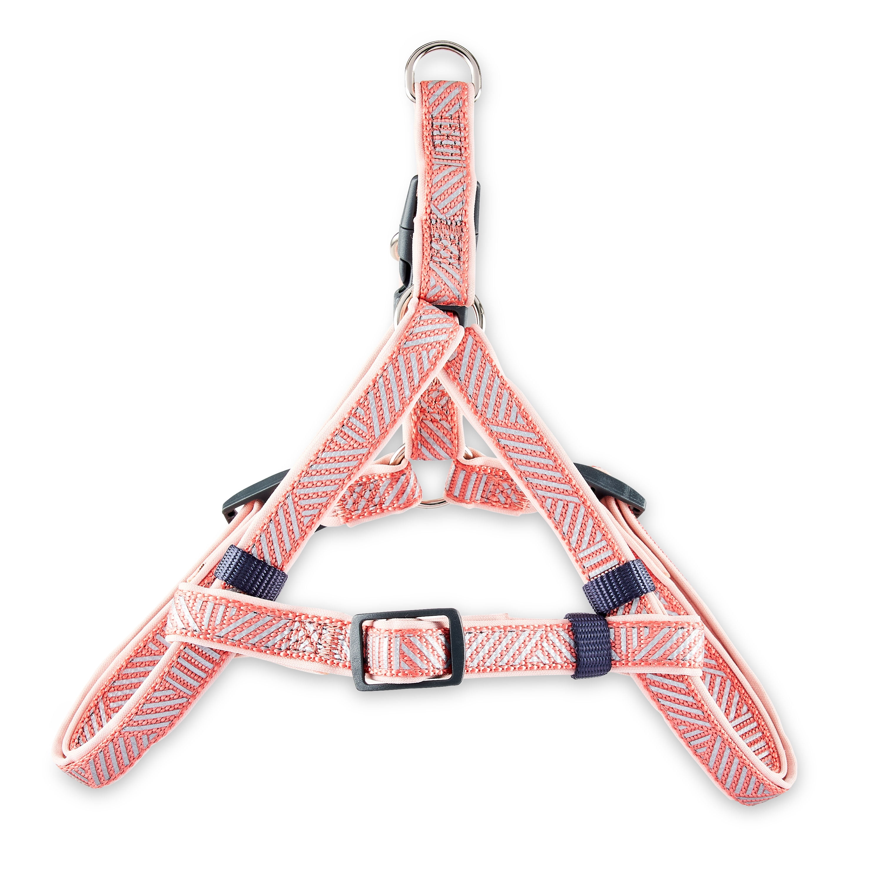 Vibrant Life Reflective Step-in Dog Harness, Salmon Pink, Medium (16"-18" Chest Size)