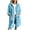 Sky Blue1, variant on Zedker Long Hooded Fleece Cardigan for Women Button Front Drawstring Hood Patch Pockets Oversized Outerwear Sky Blue Jackets for Women