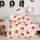 thumbnail image 2 of Halloween Throw Blanket, Fall Orange Plush Fuzzy Throws Blankets for Couch 50 x 60, Halloween Decorations Indoor Spooky Jack O Lanterns, 2 of 4