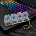 Key Key Key 1PC 4-Key LED Light Keyboard Clicks Toy Keycap Tester Keychain For ...