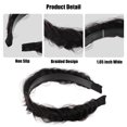 thumbnail image 3 of 1 pieza de 1.65 pulgadas de ancho, cabello sintético, diadema trenzada, aro para el cabello para mujeres y niñas, negro marrón, 3 of 7