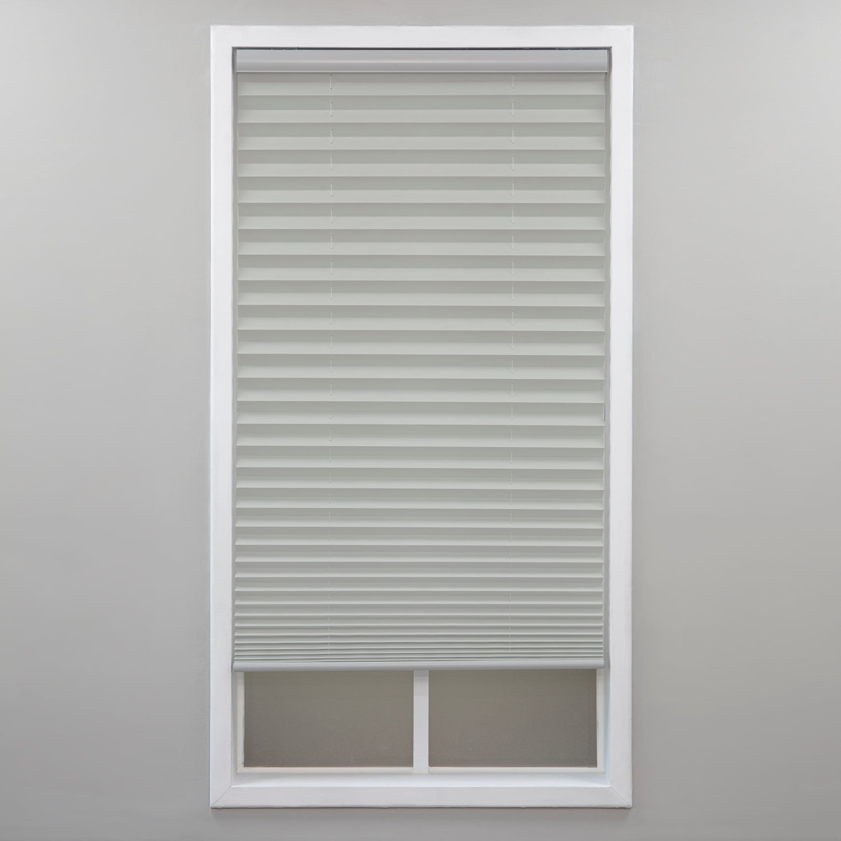 Regal Living Cordless Light Filtering Polyester Pleated Shades, Silver Gray - 57 in. W x 64 in. L