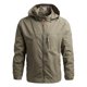 thumbnail image 1 of Chaqueta cortavientos de gran tamaño para hombre, abrigo de primavera para acampar, ropa de trabajo masculina, otoño, 1 of 4