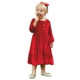 thumbnail image 6 of FYMNSI Christmas Outfits for Women Girls Fall Mommy and Me Velvet Matching Xmas Dress Romper Red 3-6 Months, 6 of 11