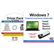 Windows 7 All Versions 32/64 Bit Install Repair Recover Restore USB Flash Drive For Legacy Bios Plus Drivers