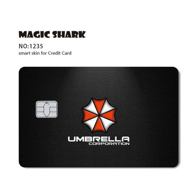 Magic Shark Earth Golden Flower Cat Ainime Circuit Board Matte Skin Sticker Film Cover for Credit Card Bank Card 1235 Large Chip