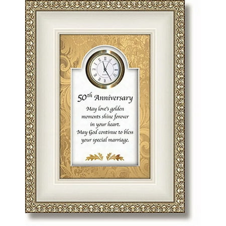 50th Anniversary Clocks - Christian Brands 05042 50th Anniversary Clock