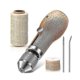 thumbnail image 3 of Leather Sewing Kit With 2 Needles Manual Stitcher With Wooden Handle Awl Needle Tool, 3 of 5
