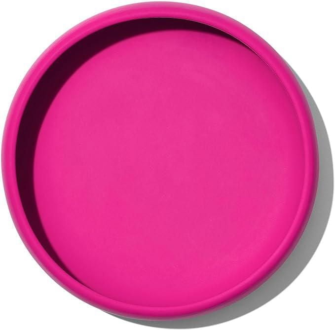 OXO Tot - Silicone Plate - Food-Safe Silicone - Flexible - Perfect for Toddlers Learning to Feed Themselves - BPA-free - Pink