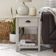 thumbnail image 2 of Walker Edison Modern Farmhouse 1 Drawer End Table, Stone Grey, 2 of 21