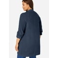 thumbnail image 2 of Woman Within Plus Size Petite Button-Front Shaker Cardigan Sweater, 2 of 3