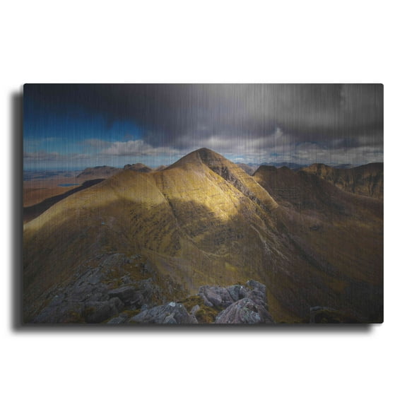 Luxe Metal Art 'Beinn Alligin' by Everlook Photography, Metal Wall Art, 16"x12"