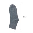thumbnail image 5 of harmtty Winter socks 3 Pairs Cotton Socks Breathable Solid Color Super Soft Sweat-absorbent Non-Fading Protective Washable Men Cozy Mid-Tube Socks for Men Grey, 5 of 7