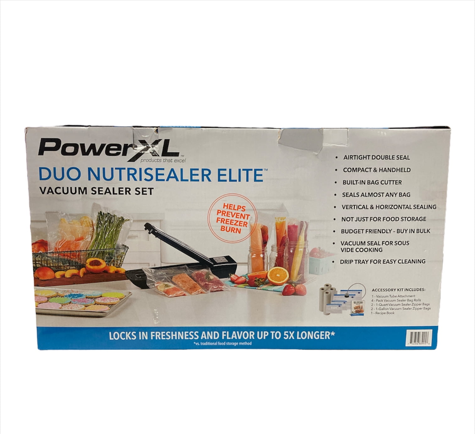 PowerXL Duo NutriSealer Elite, 6-in-1 Vacuum Sealer Machine, Black 
