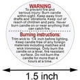 thumbnail image 2 of 1000 Pieces Series Candle Warning Labels 1.5 Inch Waterproof Candle Safety Stickers for DIY Candle Jar Stickers, 2 of 5