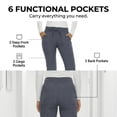 thumbnail image 3 of MediChic Jogger Scrub Pants for Women, Soft 4-Way Stretch Women's Medical Scrub Pants, 6-Pockets with Ribbed Waistband and Drawstring, For Nurses, Doctors, and Health Workers, 3 of 5