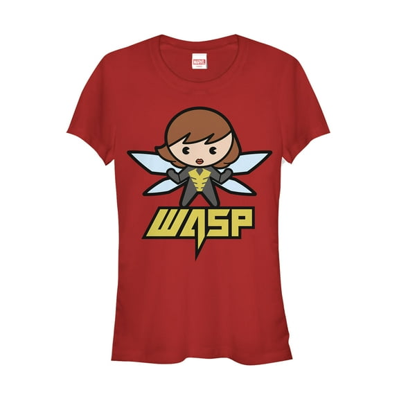 Junior's Marvel Cartoon Kawaii Wasp Graphic Tee Red Large
