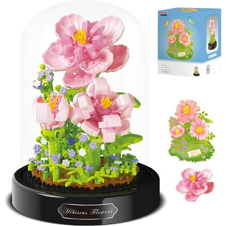 Flower Bouquet Building Set,Adults Mini Plant Bonsai Tree Friend Set,Botanical Collection Gift for Kids,Home Decor Flower Kit Building Block,Valentines New Year Birthday Gift for Boys Girls