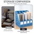 thumbnail image 7 of SAYEEC Blue Plastic 4-Compartment Vertical Desk File Organizer, Magazine & Document Storage for Office Home, 7 of 7