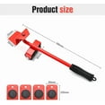 thumbnail image 2 of 2026 New Furniture Lift Mover Tool Set, Upgrade Furniture Movers Sliders Furniture Lifter Tool, Furniture Movers with Adjustable Height Lifting Tool Lever & 4 Wheels, Mover Dolly Sliders Tool (Red), 2 of 7