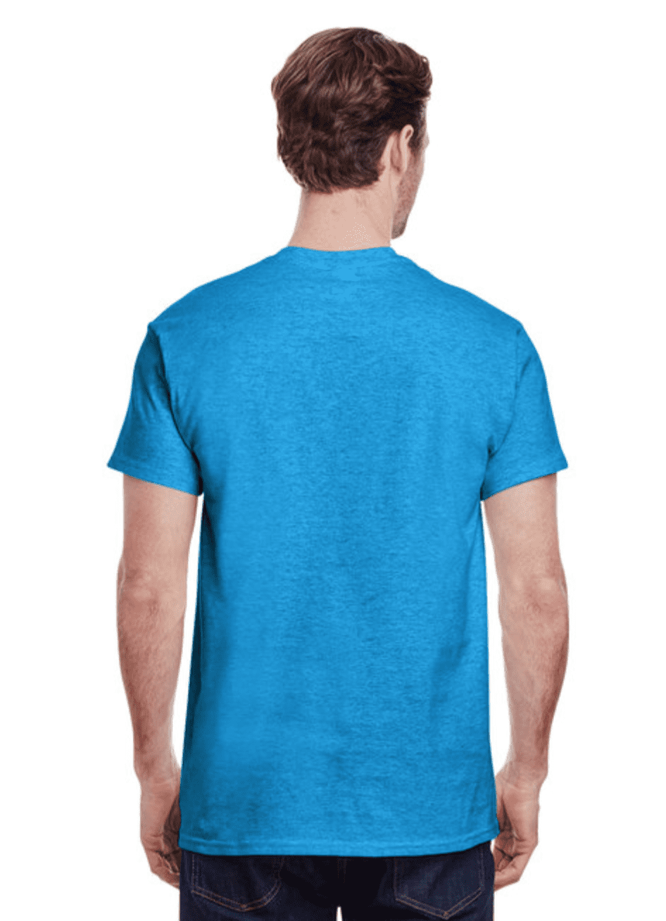 Men's T-shirt zxz Graphic Tees Short Sleeve Heather Blue - Walmart.com