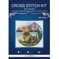 thumbnail image 1 of Girly travel patterns Counted Cross Stitch 14CT 14CT 18CT 25ct 28ct DIY Cross Stitch Kits Embroidery Needlework Sets14CT white fabric Gao Jinjia LED, 1 of 2