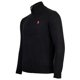 thumbnail image 3 of U.S. POLO ASSN. Jersey de punto para hombre con cuello alto, media cremallera y logotipo, algodón Negro M (Medium), 3 of 3