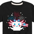 thumbnail image 3 of Instant Message - Americana - Axolotl Celebrating with Fireworks - Toddler & Youth Short Sleeve Graphic T-Shirt, 3 of 6