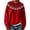 Red, variant on Pullover Sweaters for Women Plus Size Long Sleeve Crew Neck Sweatershirt Christmas Print Casual Warm Outerwear