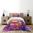 thumbnail image 4 of Ambesonne Mothers Day Quilted Bedspread Set 2 Pcs, Love Saying and Flowers, Twin Size, Multicolor, 4 of 5