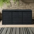 thumbnail image 3 of Veryke 75 Gallon Weather Resistant Outdoor Deck Box, Organization and Storage for Patio Furniture, Garden Tools - Black, 3 of 11