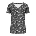 thumbnail image 6 of Spring Tops for Women Viikei Womens Tops Clearance under $5,Plus Size Womens Tunic Tops Short Sleeve,Women's New Short-sleeved V-neck Pullover Casual Printed Fashion Top Multicolor L, 6 of 7