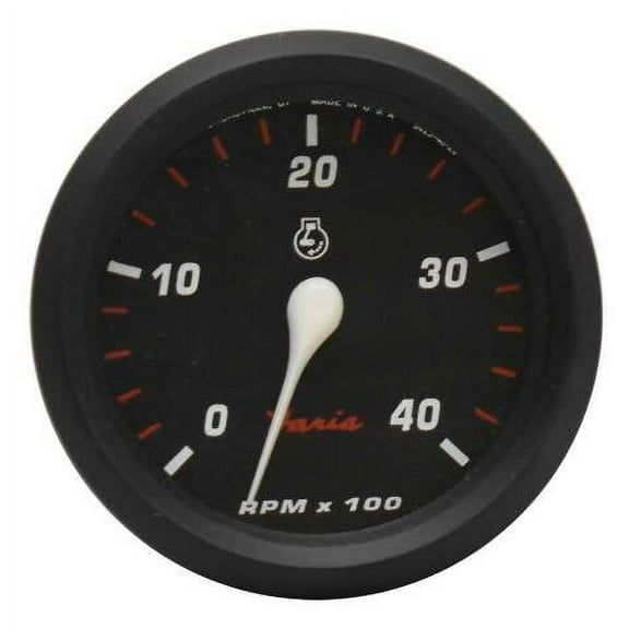 Faria Diesel Tachometer Gauge TD9640E | 3 3/8 Inch Professional Red