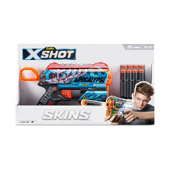 Pistolet à fléchettes X-Shot Skins Flux (8 fléchettes)