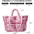 thumbnail image 2 of LinYooLi Puffer Tote Bag, Soft Puffy Bags for Women Light Winter Down Cotton Padded Quilted Tote Bag Shoulder Handbag Purse, 2 of 7