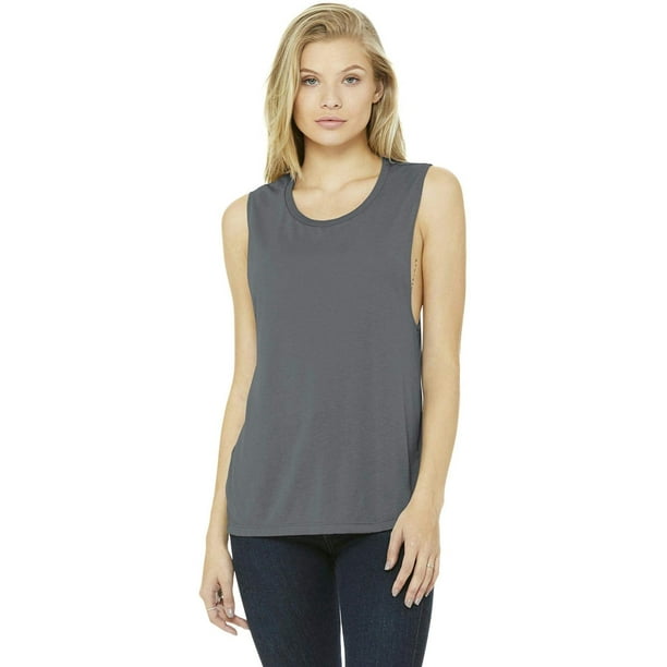 Bella canvas 8803 Women s Flowy Scoop Muscle Tank Dusty Blue M