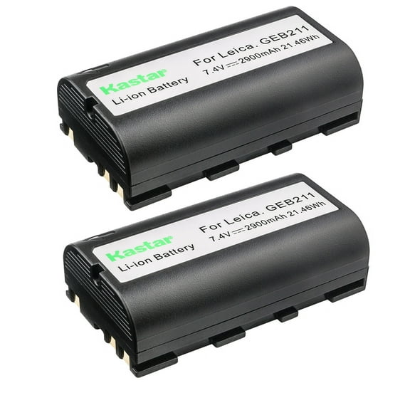 Kastar Battery 2-Pack Replacement for Leica Survey Equipment, Total Station models ATX900, ATX1200, ATX1230, CS10, CS15, GS20, GNSS receiver, GPS900, GPS1200, GRX1200