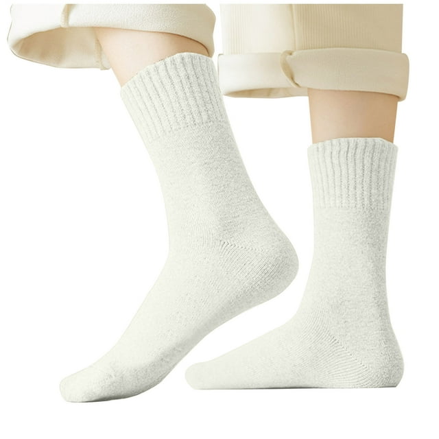 COM1950s Vêtements d'Hiver pour Femmes, Chaussettes Mi-Mollet en Molleton d'Hiver pour Femmes, Chaussettes Chaudes de Protection contre le Froid, Chaussettes d'Hiver pour Femmes, Chaussettes Longues Femmes