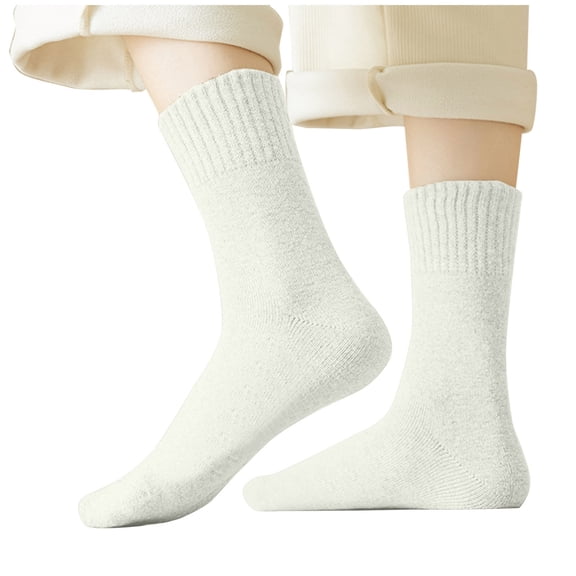 Cmfcve Fleece Crew Socks for Women Winter Thick Warm Socks (1-Pack)
