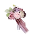 thumbnail image 5 of Tachiuwa Wedding Bridal Bouquet Decor Boho Rustic Tossing Bouquet Artificial Rose Flowers for Wedding Party Festival Valentine's Day , Pink, 5 of 9