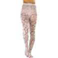 thumbnail image 2 of ToBeInStyle Women's Spandex Sheer Pantyhose w/ Woven Floral Design - White, 2 of 5